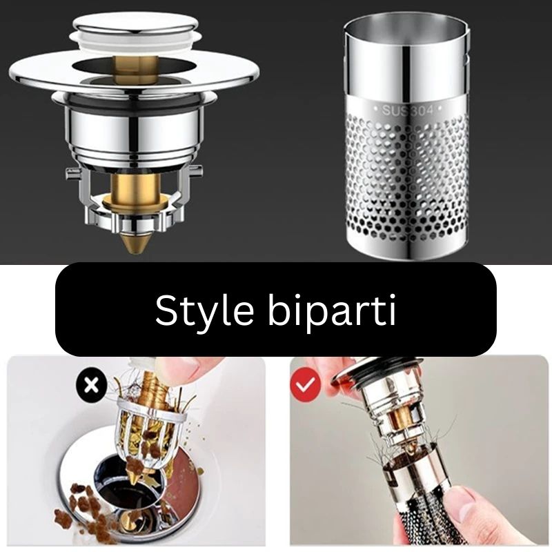 FILTRE D'ÉVIER POUR CUISINE ET SALLE DE BAIN