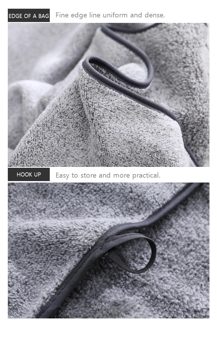 Thickened Bath Towels for The Body Microfiber Towel for Gym Sports Shower Robe for Spa Beath Home