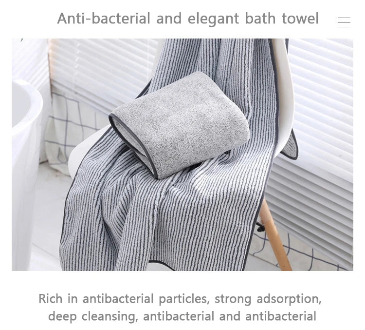 Thickened Bath Towels for The Body Microfiber Towel for Gym Sports Shower Robe for Spa Beath Home