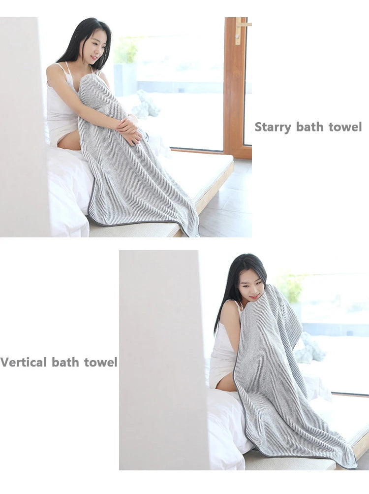 Thickened Bath Towels for The Body Microfiber Towel for Gym Sports Shower Robe for Spa Beath Home